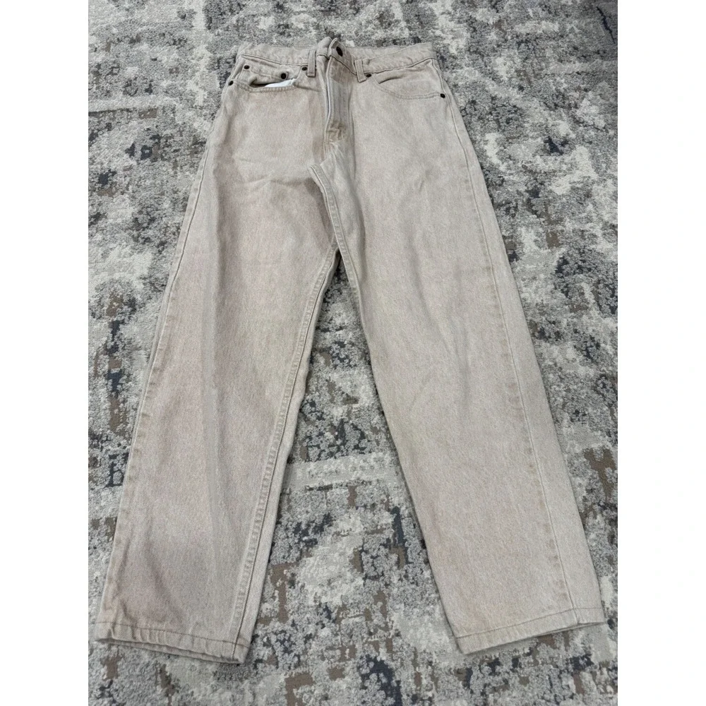 Vintage Levis 550 Relaxed Fit Tapered Leg Jeans Tan Made in USA Mens 33x32 1992